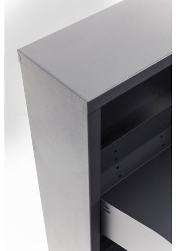 KARE DESIGN Caruso 3 Antrasitt skoskap, m. 3 rom - antrasittgrtt stl