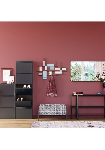 KARE DESIGN Caruso 3 Antrasitt skoskap, m. 3 rom - antrasittgrtt stl