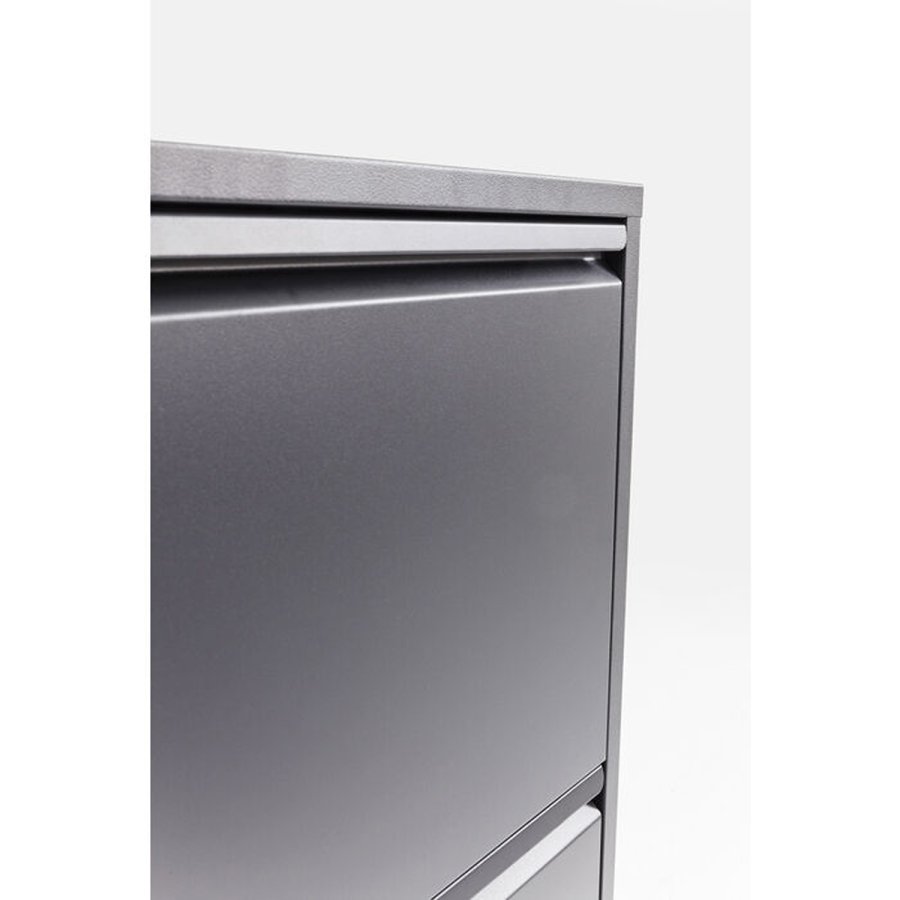 KARE DESIGN Caruso 3 Antrasitt skoskap, m. 3 rom - antrasittgrtt stl