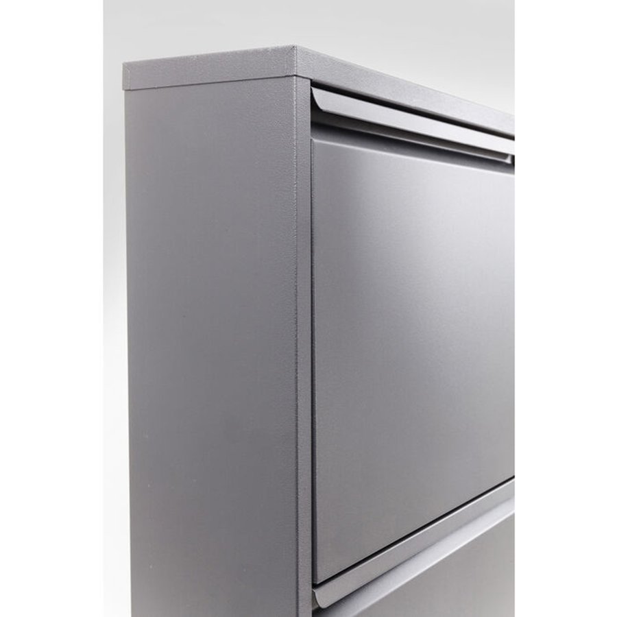 KARE DESIGN Caruso 5 Antrasitt skoskap, m. 5 rom - antrasittgrtt stl