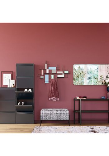 KARE DESIGN Caruso 5 Antrasitt skoskap, m. 5 rom - antrasittgrtt stl