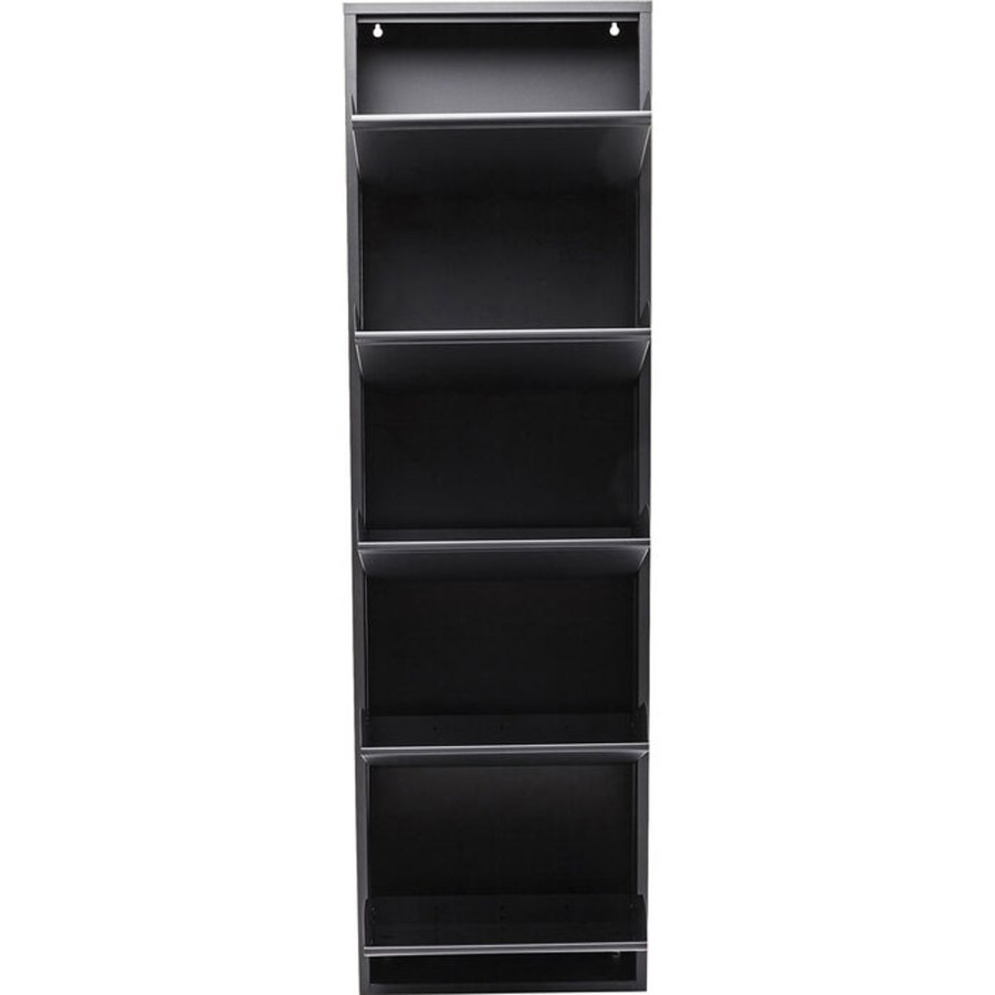 KARE DESIGN Caruso 5 Antrasitt skoskap, m. 5 rom - antrasittgrtt stl