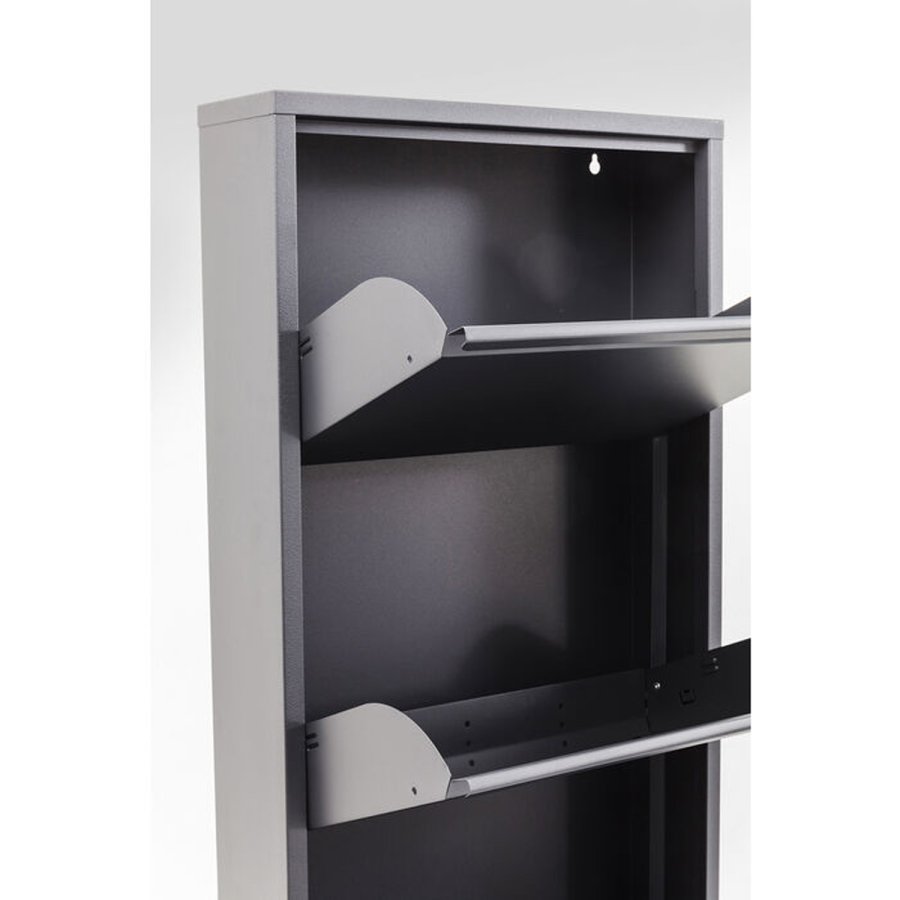 KARE DESIGN Caruso 5 Antrasitt skoskap, m. 5 rom - antrasittgrtt stl