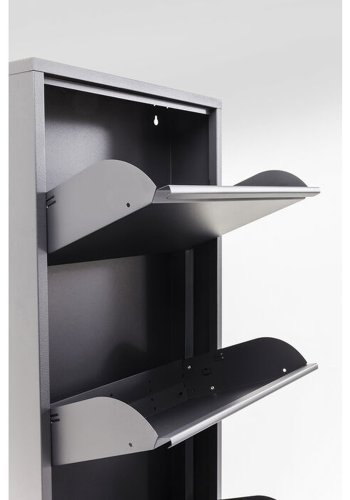 KARE DESIGN Caruso 5 Antrasitt skoskap, m. 5 rom - antrasittgrtt stl