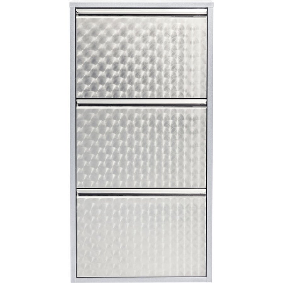 KARE DESIGN Caruso 3 Silver brushed skoskab, m. 3 rum - slv stl