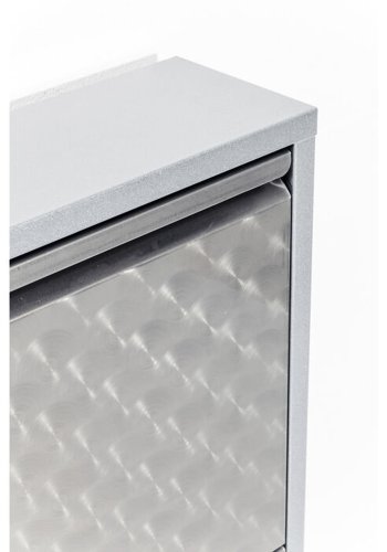 KARE DESIGN Caruso 3 Silver brushed skoskab, m. 3 rum - slv stl