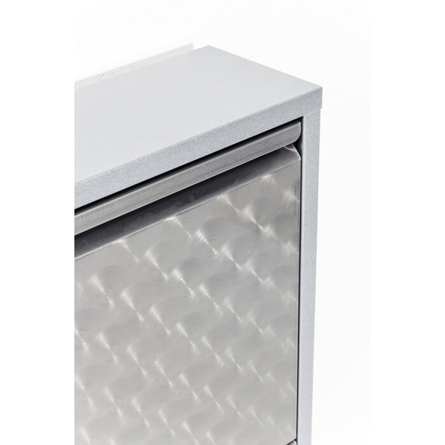 KARE DESIGN Caruso 3 Silver brushed skoskab, m. 3 rum - slv stl