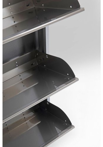 KARE DESIGN Caruso 5 Slv brstet skoskap, m. 5 rom - slv stl