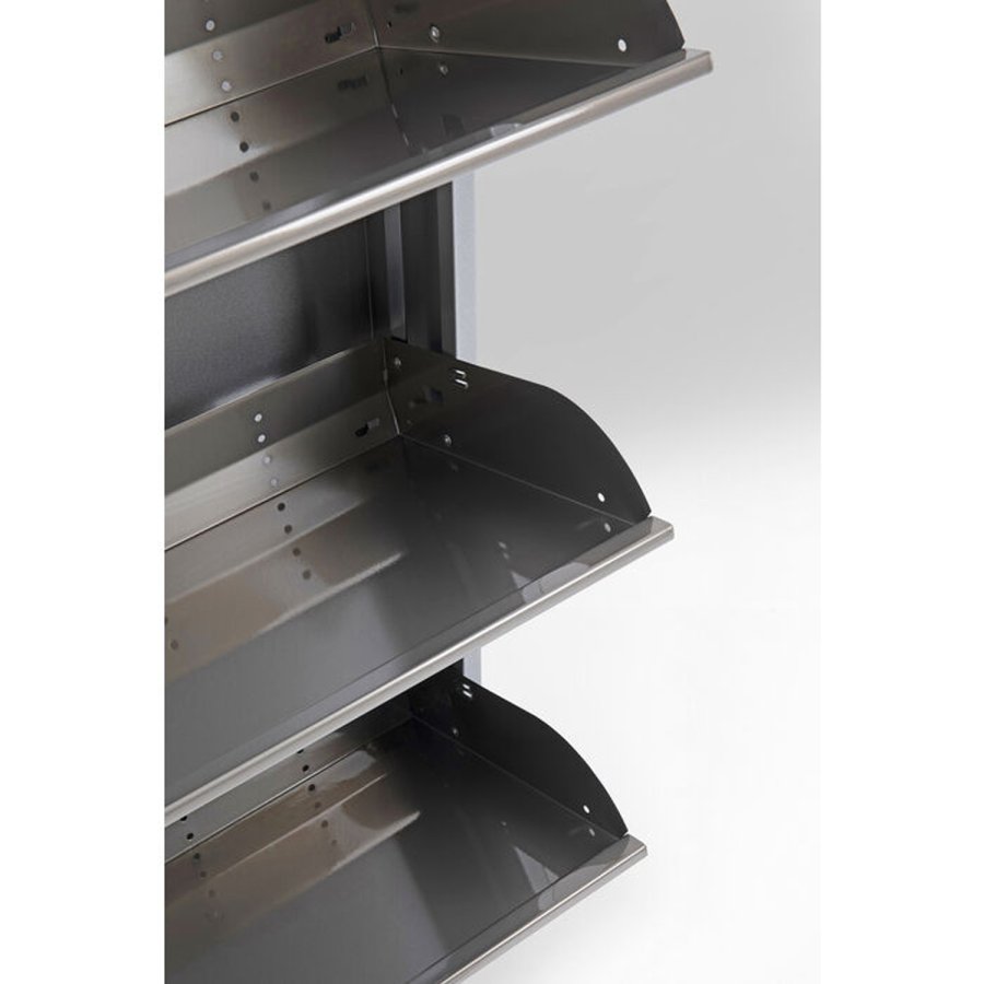 KARE DESIGN Caruso 5 Slv brstet skoskap, m. 5 rom - slv stl