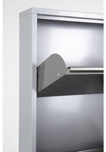 KARE DESIGN Caruso 5 Slv brstet skoskap, m. 5 rom - slv stl