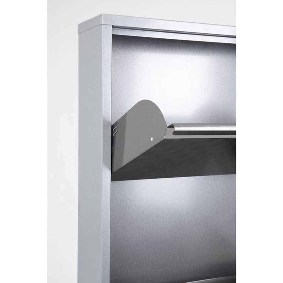 KARE DESIGN Caruso 5 Slv brstet skoskap, m. 5 rom - slv stl