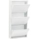 KARE DESIGN Caruso 3 White skoskap, m. 3 rom - hvit stl