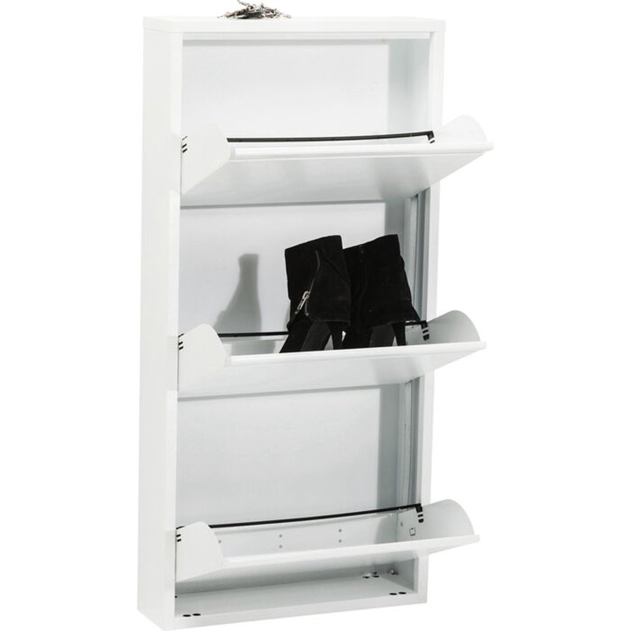 KARE DESIGN Caruso 3 White skoskap, m. 3 rom - hvit stl
