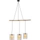 KARE DESIGN Three Grids loftlampe - hvid keramik porceln, stl og natur bg