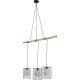 KARE DESIGN Three Grids loftlampe - hvid keramik porceln, stl og natur bg