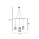KARE DESIGN Three Grids loftlampe - hvid keramik porceln, stl og natur bg
