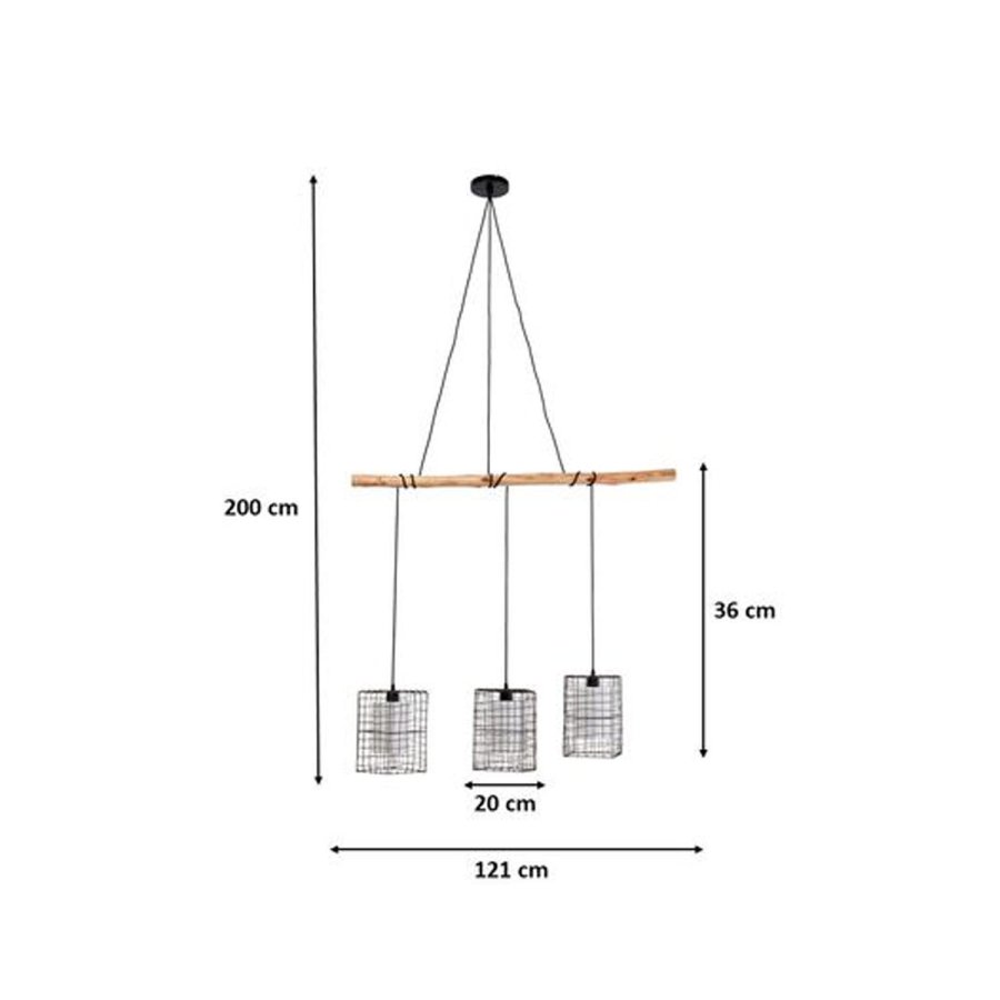 KARE DESIGN Three Grids loftlampe - hvid keramik porceln, stl og natur bg