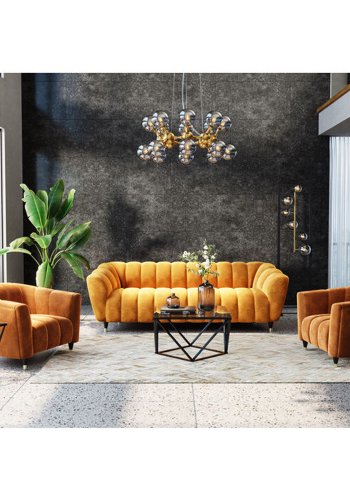 KARE DESIGN Atomic Balls loftlampe - slv glas og messing stl