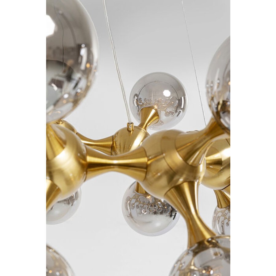 KARE DESIGN Atomic Balls loftlampe - slv glas og messing stl