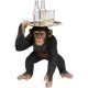 KARE DESIGN Butler Playing Chimp figur - multifarvet polyresin og stl (H:52cm)