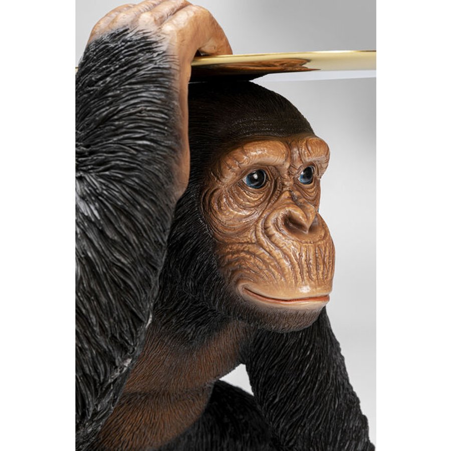 KARE DESIGN Butler Playing Chimp figur - multifarvet polyresin og stl (H:52cm)