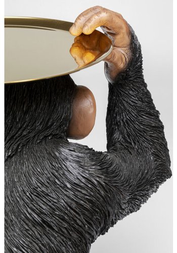 KARE DESIGN Butler Playing Chimp figur - multifarvet polyresin og stl (H:52cm)