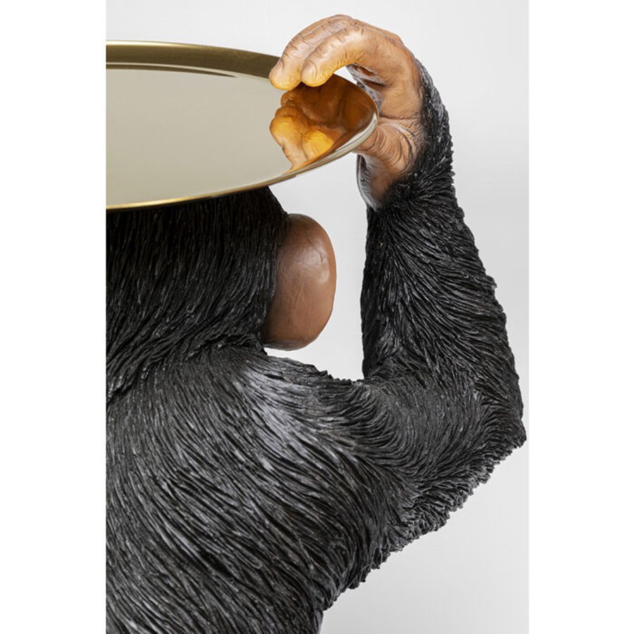 KARE DESIGN Butler Playing Chimp figur - multifarvet polyresin og stl (H:52cm)