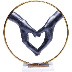 KARE DESIGN Object Elements Heart Hand figur - polyresin og marmor (H:33,5cm)