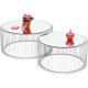 KARE DESIGN Wire Couchtisch - Silberglas/Silberstahl, rund (2/Set)