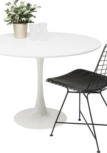 KARE DESIGN Schickeria spisebord, rund - hvid MDF og hvid stl (110)