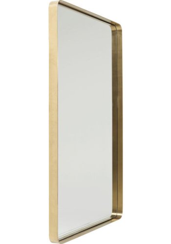 KARE DESIGN Curve vgspejl, rektangulr - spejlglas og messing stl (120x80)