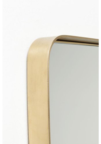 KARE DESIGN Curve vgspejl, rektangulr - spejlglas og messing stl (120x80)