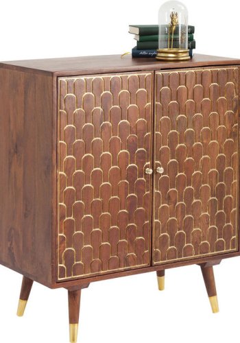 KARE DESIGN Muskat sknk, m. 2 lger - guld og brun mangotr