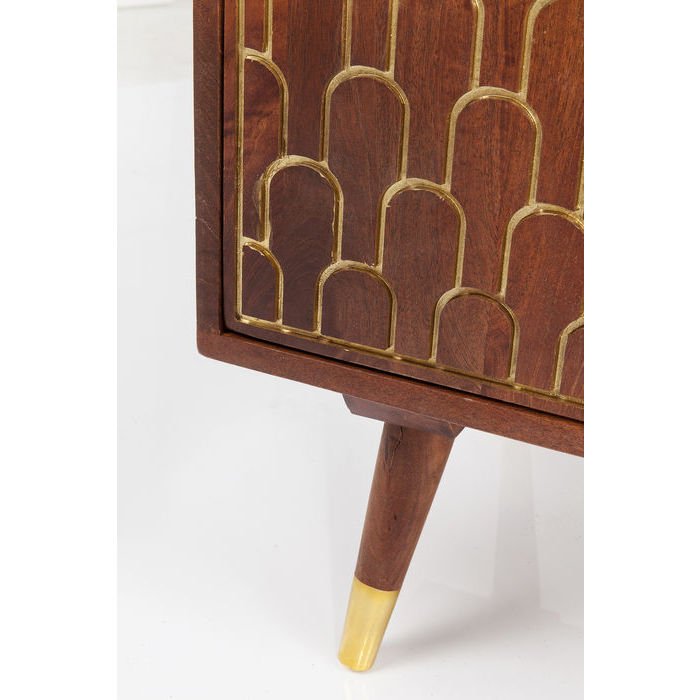 KARE DESIGN Muskat sknk, m. 2 lger - guld og brun mangotr