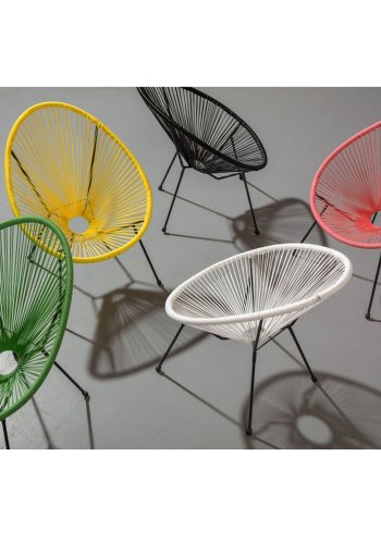 KARE DESIGN Acapulco Black lnestol/havestol - sort polyethylen og stl