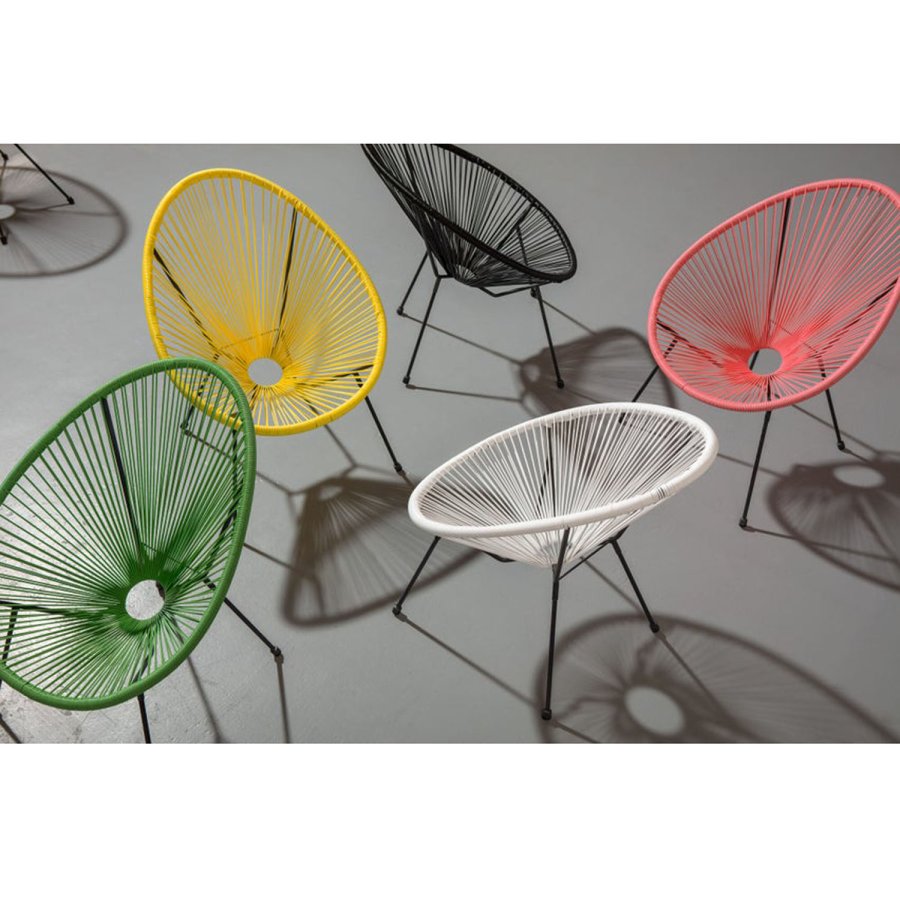 KARE DESIGN Acapulco Black lnestol/havestol - sort polyethylen og stl