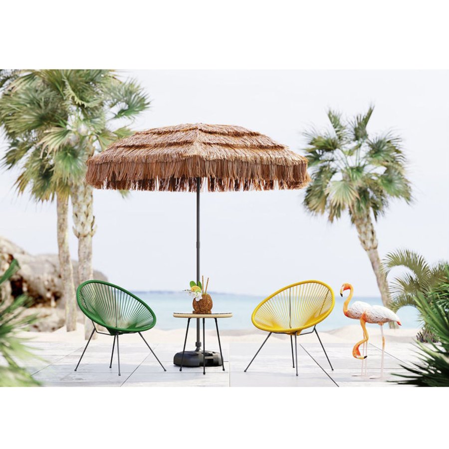 KARE DESIGN Acapulco Yellow lnestol/havestol - gul polyethylen og stl