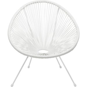 KARE DESIGN Acapulco White lnestol/havestol - hvid polyethylen og stl