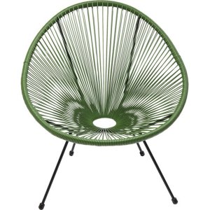KARE DESIGN Acapulco Green lnestol/havestol - grn polyethylen og stl