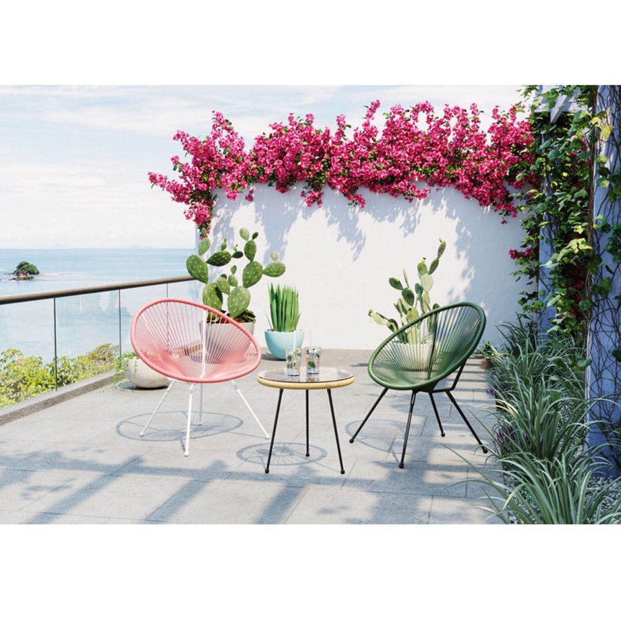 KARE DESIGN Acapulco Green lnestol/havestol - grn polyethylen og stl