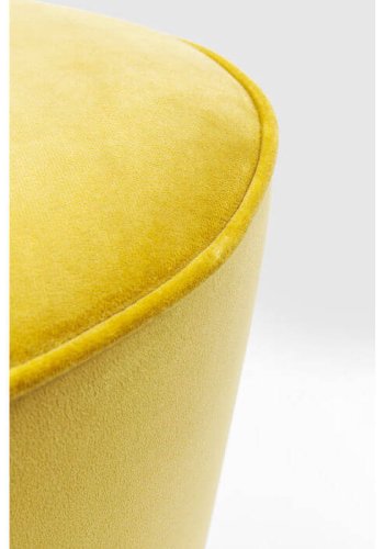 KARE DESIGN Lady Rock barkrakk - gult stoff/PU m. stlben, m. fotsttte, rund (:48)