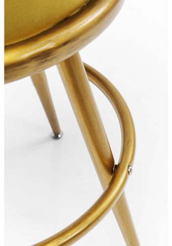 KARE DESIGN Lady Rock barkrakk - gult stoff/PU m. stlben, m. fotsttte, rund (:48)