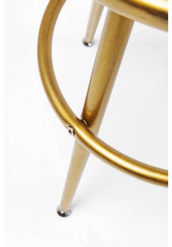 KARE DESIGN Lady Rock barkrakk - gult stoff/PU m. stlben, m. fotsttte, rund (:48)