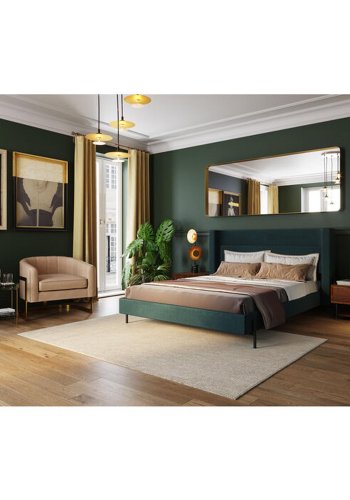 KARE DESIGN Curve MO Brass vgspejl, rektangulrt - spejlglas og messing stl (70x200)