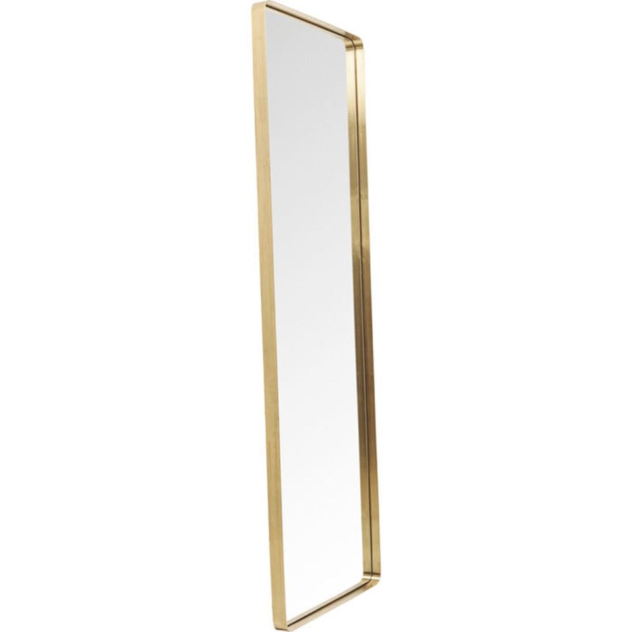 KARE DESIGN Curve MO Brass vgspejl, rektangulrt - spejlglas og messing stl (70x200)
