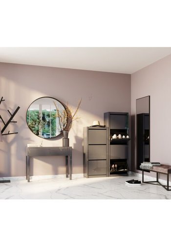 KARE DESIGN Bella MO vgspejl, rektangulr - spejlglas og sort aluminium (60x180)