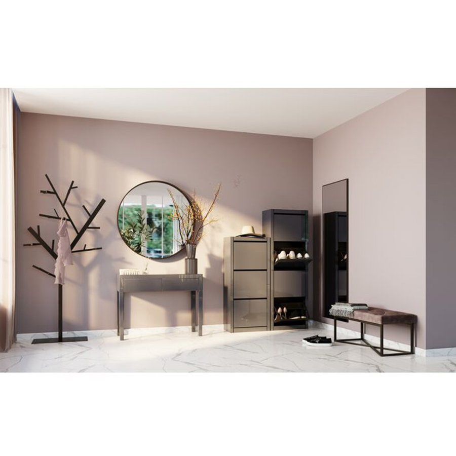 KARE DESIGN Bella MO vgspejl, rektangulr - spejlglas og sort aluminium (60x180)