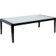 KARE DESIGN Tiki havebord, rektangulr - klar glas og sort aluminium (108x59)