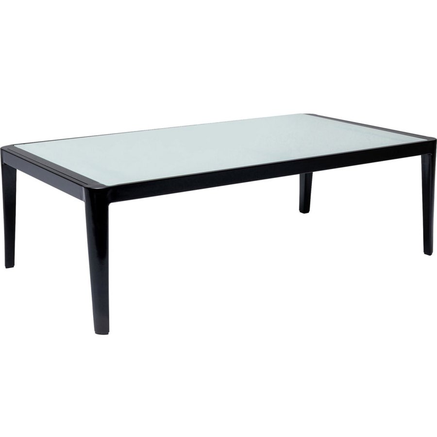 KARE DESIGN Tiki havebord, rektangulr - klar glas og sort aluminium (108x59)