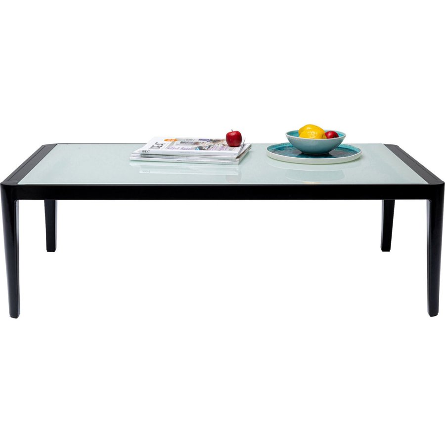 KARE DESIGN Tiki havebord, rektangulr - klar glas og sort aluminium (108x59)